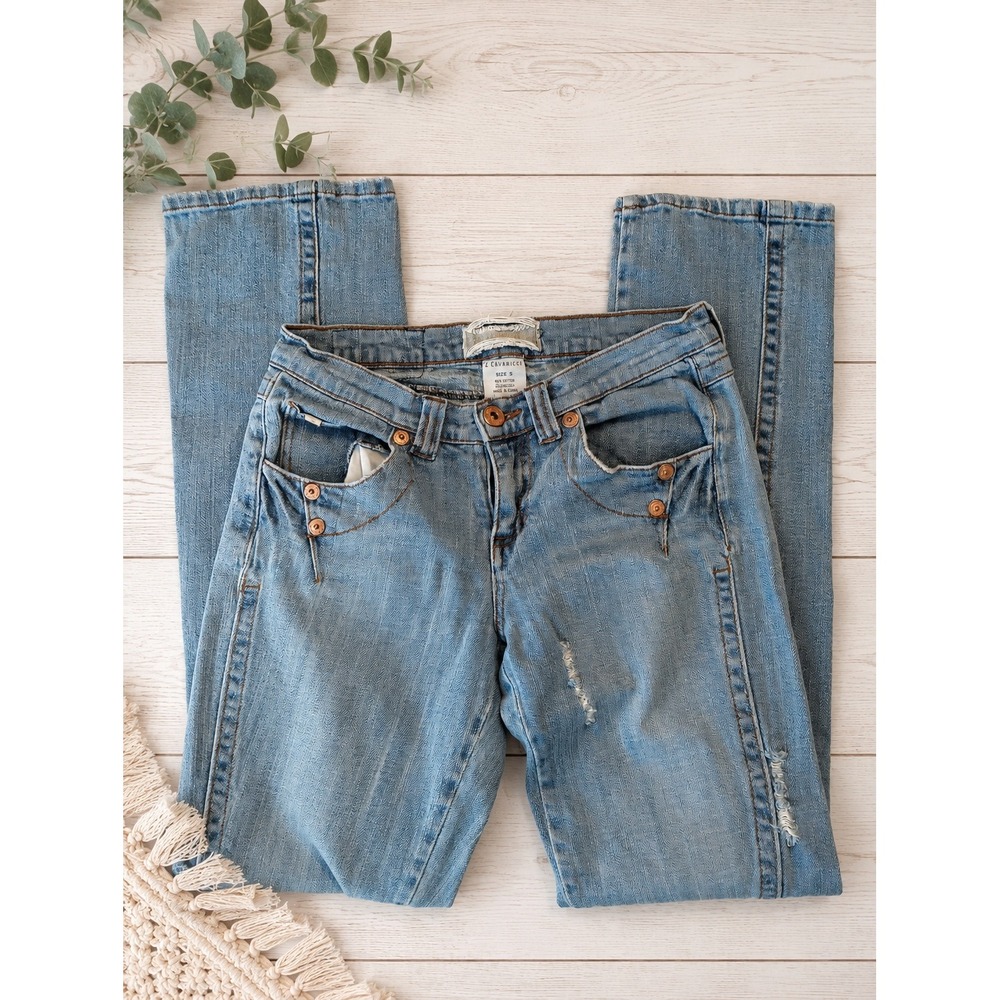 Z Cavaricci Straight Leg Jeans Size 5 Womens Vintage 90s Low Rise Seam Detail